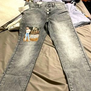 New with tags Jordache jeans super skinny adjustable waist size 14 in girls